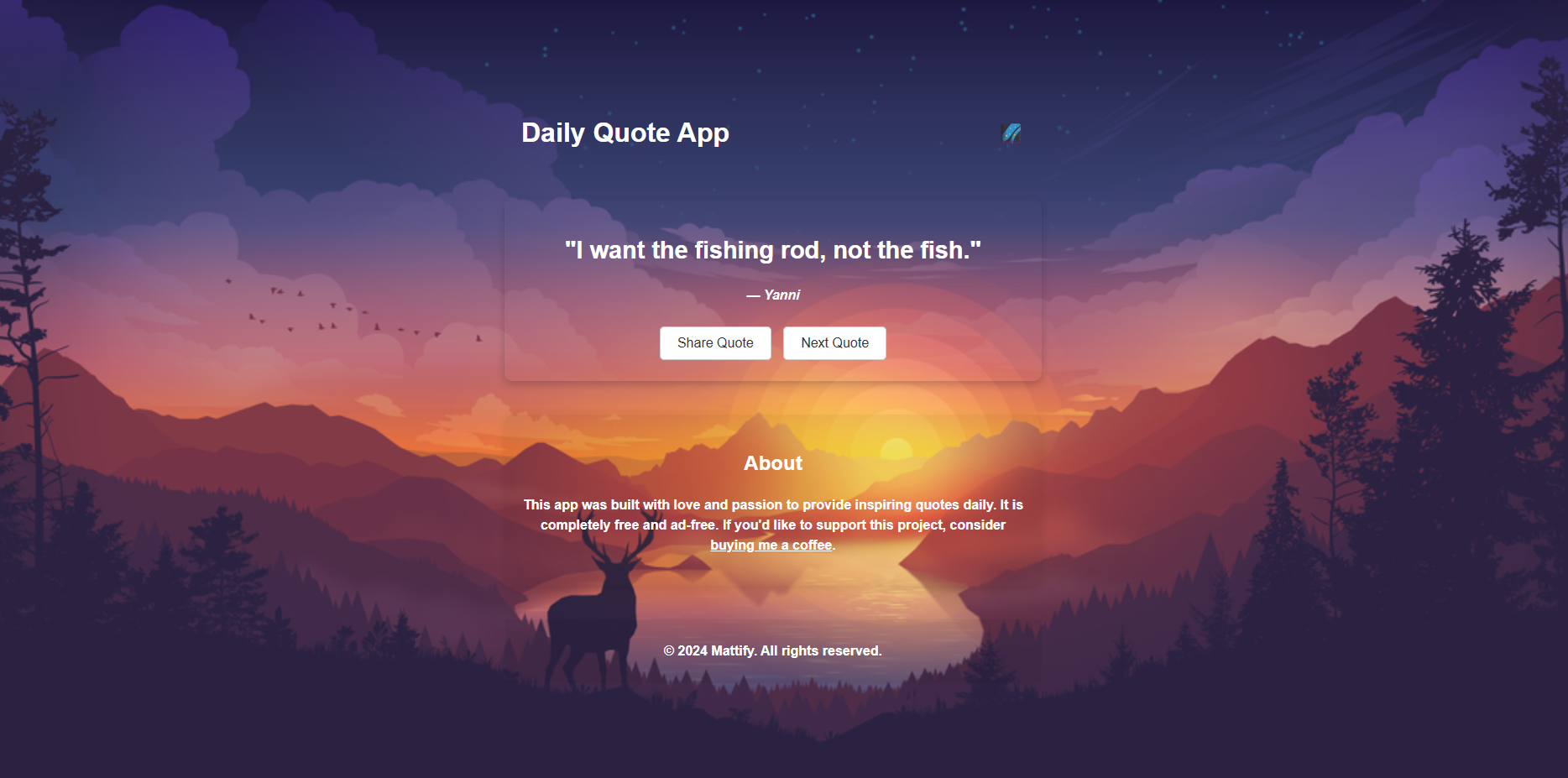 Daily Quote Web App project visual