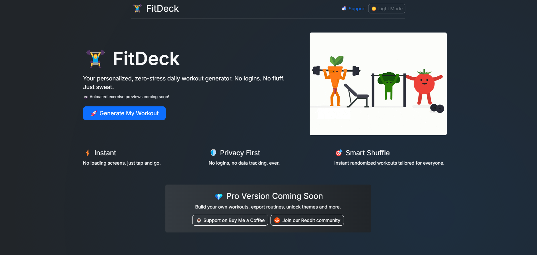 FitDeck project visual